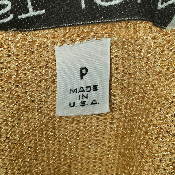 COPY - St. John Gold Sparkle Sweater Tank Top - Picture 3 of 4